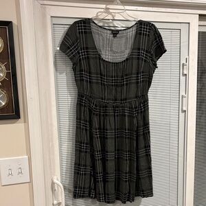 Torrid Black and White Plaid Mini Dress